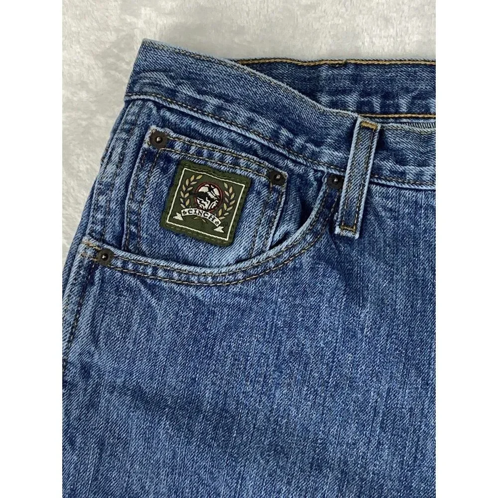 Cinch Jeans Raw Hem Short Medium Wash‎ Mens Size 34x26 (33x26 Measured)